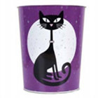 Black Cat Wastebasket