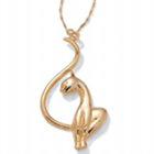 Baby Phat Cat Goldtone Pendant