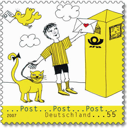 German Cat Stamp